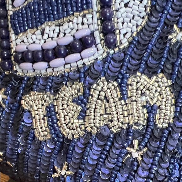 From India To You | Navy Beaded “Go Team” Shoulder Bag - Picture 11 of 13